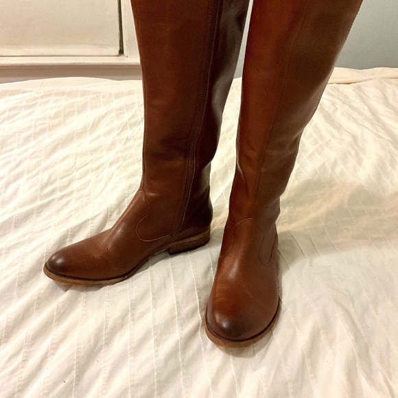 Korkease, tall leather boots, dark brown, very good condition, size 8.5 - Picture 1 of 7